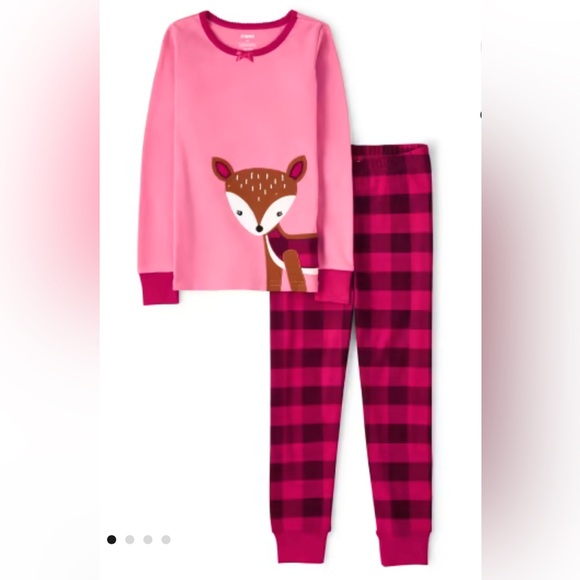 NWT Gymboree Girls Plaid Deer Cotton 2-Piece Pajamas - Sz: 5T - Picture 10 of 11